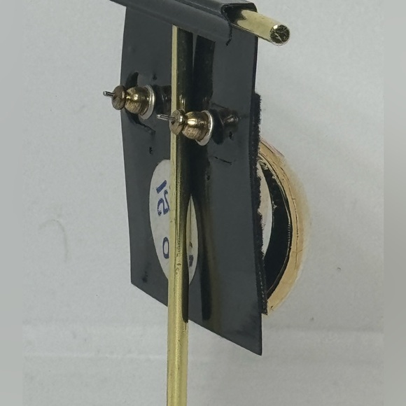 Vintage Gold & Pink Enamel Drop Earrings by Lilly’s - Classic & Elegant Design - Picture 6 of 8